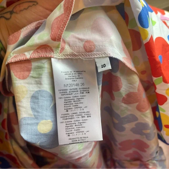 NWT AVN Italy Women's 4 US (IT 40) One Shoulder Retro Floral Maxi Dress - Picture 4 of 4